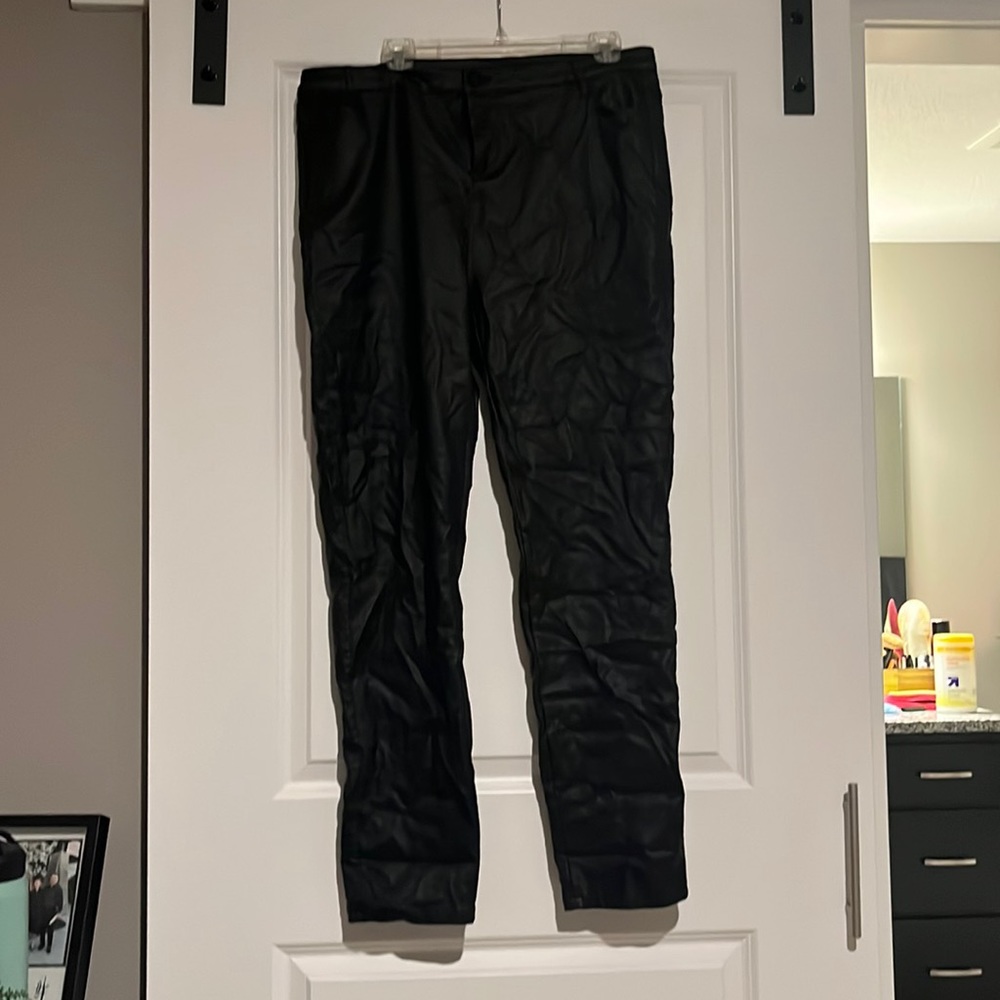 Black leather pants